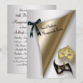Invitation Sweet sixteen Masquerade (Devant / Derrière)