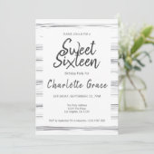 Invitation Sweet sixteen moderne fête d'anniversaire (Debout devant)