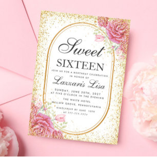 Invitation Sweet sixteen moderne Surprise