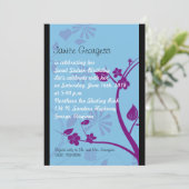 Invitation Sweet sixteen NOIR ET BLEU (Debout devant)