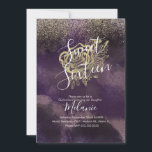 Invitation Sweet sixteen Parties scintillant Rose d'or violet<br><div class="desc">Sweet sixteen Quince Gold Purple Invitations avec Parties scintillant Faux</div>