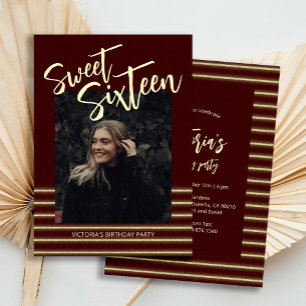 Invitation Sweet sixteen Parties scintillant Vin Anniversaire