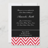 INVITATION SWEET SIXTEEN PARTY RED CHEVRON (Dos)