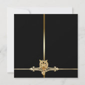 Invitation Sweet sixteen photo Black Gold Leopard (Dos)