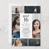 Invitation Sweet sixteen Photo Collage (Devant)