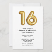 Invitation Sweet sixteen Photo Collage fête d'anniversaire (Dos)