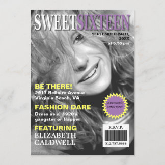 Invitation Sweet sixteen photo de couverture du magazine Invi