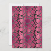 Invitation Sweet sixteen Poster de animal rose chaud fête d'a (Dos)