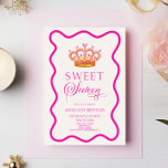 Invitation Sweet sixteen Princesse Crown 16e fête d'anniversa<br><div class="desc">C'est une invitation de Sweet sixteen Princess Crown 16th Birthday Party!</div>
