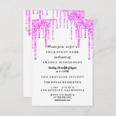 Invitation Sweet sixteen Robe Parties scintillant Drift Rose  (Devant / Derrière)