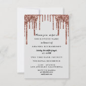 Invitation Sweet sixteen Rose robe Parties scintillant Drift  (Devant)