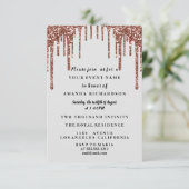 Invitation Sweet sixteen Rose robe Parties scintillant Drift  (Debout devant)