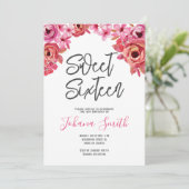 Invitation Sweet sixteen Rose rose orange (Debout devant)