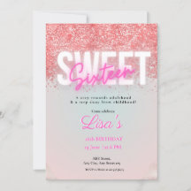 Sweet sixteen Rose rose pailleté anniversaire