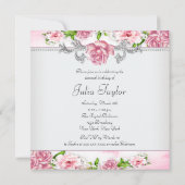 Invitation Sweet sixteen rose Roses (Dos)