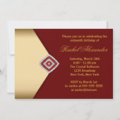 Invitation Sweet sixteen Royal Red Gold (Dos)