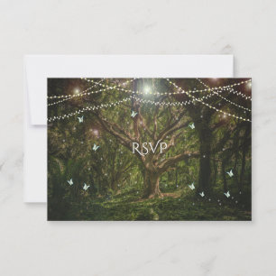 Invitation Sweet sixteen RSVP, forêt enchantée