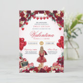 Invitation Sweet sixteen Saint Valentin 16e fête d'anniversai (Debout devant)