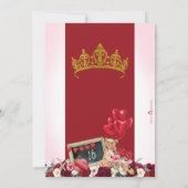 Invitation Sweet sixteen Saint Valentin 16e fête d'anniversai (Dos)