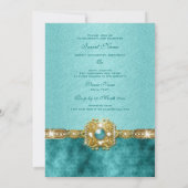 Invitation " sweet sixteen " sarcelle or 16e anniversaire (Dos)