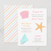 Invitation Sweet sixteen Seashells Beach fête d'anniversaire (Devant / Derrière)