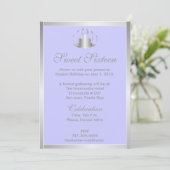 Invitation Sweet sixteen Silver/Blue Tiara Invitation-Cust. (Debout devant)