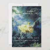 Invitation SWEET SIXTEEN SWING PARTY Champagne bleu jaune (Dos)