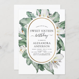 Invitation Sweet sixteen tropical de Magnolia Inv.
