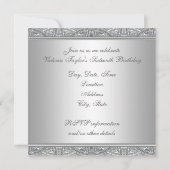 Invitation Sweet sixteen turquoise bleu (Dos)