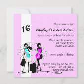 Invitation sweet sixteen violet rose (Dos)
