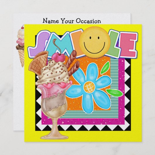 Invitation Sweet Smile ! - SRF (Devant / Derrière)