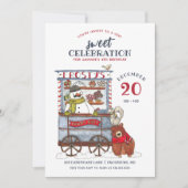 Invitation Sweet Snowman Décembre fête d'anniversaire (Devant)