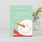 Invitation Sweet Snowman Noël (Debout devant)