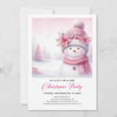 Invitation Sweet Snowy Forest Kids Printable Christmas Invite (Devant)
