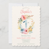 Invitation Sweet Spring Floral Premier anniversaire (Devant)