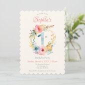 Invitation Sweet Spring Floral Premier anniversaire (Debout devant)