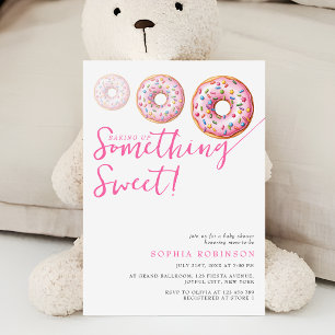 Invitation Sweet Sprinkle Donuts Moderne Baby shower fille