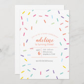 Invitation Sweet Sprinkles fête d'anniversaire (Devant / Derrière)