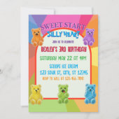Invitation Sweet Start, Silly Heart Candy Bears Birthday (Devant)