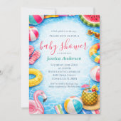 Invitation Sweet Summer Pool Party Baby Shower (Devant)