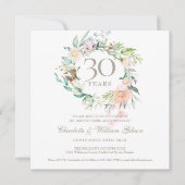Invitation Sweet Summer Roses Garland 30th Anniversary (Devant)