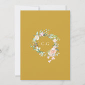 Invitation Sweet Summer Roses Garland Monogramme 70e annivers (Dos)