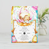 Invitation Sweet sur mesure crème glacée magique Anniversaire (Debout devant)