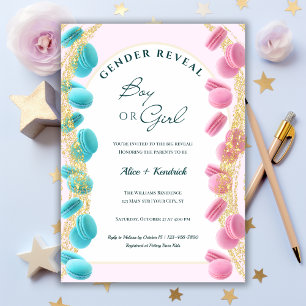 Invitation Sweet Surprise Macarons & Parties scintillant Genr
