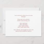 Invitation Sweet Teddy Bear Second Birthday Party  (Dos)