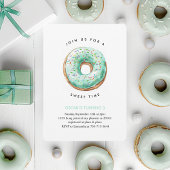 Invitation Sweet Time Pastel Green Donut Anniversaire