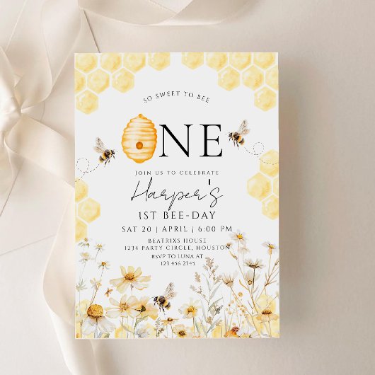 Invitation Sweet to bee Bumble Wildlfower Fête de printemps
