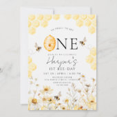 Invitation Sweet to bee Bumble Wildlfower Fête de printemps (Devant)