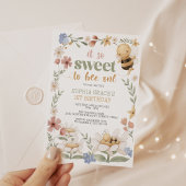 Invitation Sweet to Bee One Modern mignonne 1er anniversaire