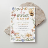 Invitation Sweet to Bee One Modern mignonne 1er anniversaire